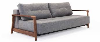 Innovation Ran Deluxe Lounger Schlafsofa Mit Walnuss Holzarmlehnen Mysofabed De