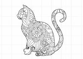 Download Mandala Cat Cut File Zentangle Cat Svg File Digital File Clip Art Art Collectibles Seasonalliving Com