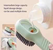 Multifunctional Scrubbing Brush, Press Cleaning Brush, Long Handle,  Easy-Grip Soft Bristle Brush, Suitable for Clothes, Jeans, Shoes,Underwear,  ...