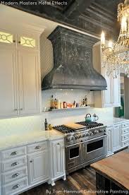 Range Hood Finished In Modern Masters Metal Effects Bronze Reactive Paint And Blue Patina Solution Artist Tom Kitchen Range Hood Kitchen Design Kitchen Hoods