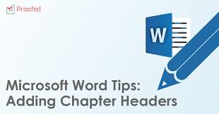 If you place the maketitle or tableofcontents command in your document, the commands will be added at that exact place, so you probably want them in the very beginning of your document. Microsoft Word Tips Adding Chapter Headers Proofed