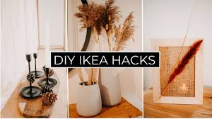 Diy Ikea Hacks Fur Den Herbst Gemutliche Hygge Scandi Deko Mit Trockenblumen Laterne Und Kerzen Youtube