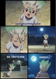 Senku And The Moon Anime Anime Memes Funny Japanese Anime
