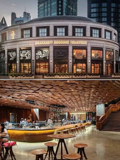 Seni - 2. Quán cà phê lớn nhất thế giới của Starbucks - Starbucks Reserve Roastery Cách đó không xa, trên con đường Tây Nam Kinh (West Nanjing Road) huyết mạch, một