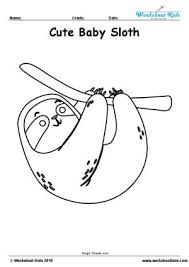 Sloth coloring pages of baby sloths from our new sloth coloring book! Cute Baby Sloth Coloring Page Activity For Preschool Worksheets Kids