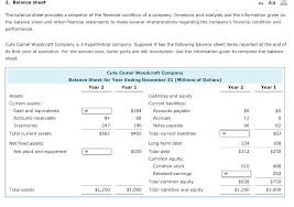 Cute camel woodcraft company is a hypothetical company suppose it 2. Solved The Balance Sheet Provides A Snapshot Of The Finan Chegg Com