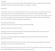 Apa yang perlu ada dalam resume internship? Mohon Calon Temuduga Kerajaan Ikut 6 Tips Penting Ni Kalau Nak Pass Interview Kerajaan