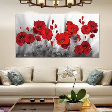 Check spelling or type a new query. Modern Red Flowers Poster Print Wall Art Canvas Painting Poppies Flower Picture For Living Room Home Decor No Frame Cuadros Nordic Wall Decor