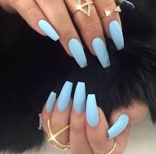Pin By Lena Krabbe On Nails Blue Acrylic Nails Coffin Nails Matte Sky Blue Nails Nicki switches up her nail silhouette as often as her hair—alternating between stiletto and coffin options.