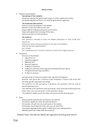 Here we try to encompass all topics of debate, from the common parliamentary styles to the more obscure debate formats, as well as on speech structure, procedures and all other relevant information. Debate Should The Media Be Regulated By The Government Communication Activities Debate Media