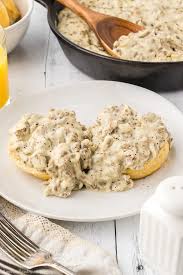 Image result for sausage gravy biscuits