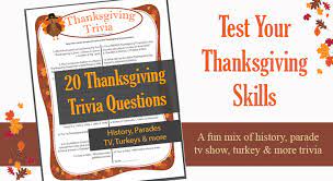 Thanksgiving day is one of the most highly anticipated holidays of the year. 20 Thanksgiving Trivia Game Questions Printable