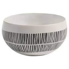 Jamie Modern Classic Black White Lines Ceramic White Bowl Small White Bowls Classic Black White Black And White Lines