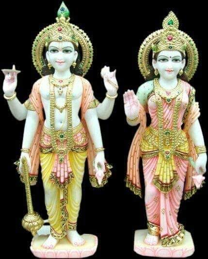 Exquisite Marble Lakshmi Narayan Statue product image