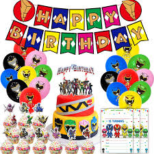 Got a little one who loves the power rangers? Power Rangers Birthday Banner 2 Banners Signs Paper Party Supplies Jewellerymilad Com