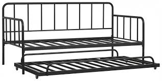 Lucky twin wood platform bed frame trundle bed slat headboard mattress foundation gray. Trentlore Twin Metal Day Bed With Trundle B076b1 260 280 Complete Bed Sets Price Busters Furniture