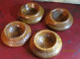 4 Vintage Wood Wooden Oak Furniture Castor Cups Coaster Cups For Furniture Legs By Eventhekitchensinkoh On Etsy Coaster Furniture Vintage Wood Coasters