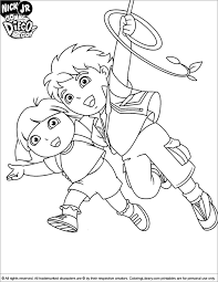 Go Diego Go Coloring Picture Coloring Pages Go Diego Go Dora Coloring