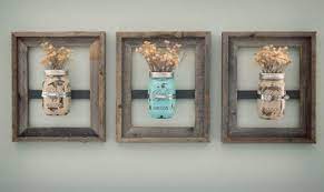 Buy hoobro floating shelves, rustic brown wall shelf set of 2, 23.6 inch hanging shelves with invisible brackets, for bathroom, bedroom, toilet, kitchen, office, living room decor bf60bj01: Rustic Bathroom Wall Decor Mason Jar Wall Vase Painted With Reclaimed Barn Wood Frame Rustic Bathroom Wall Decor Rustic Diy Rustic Bathroom Decor