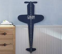 Tt Shaped Growth Charts Plane Baby Boy Room Decor Pottery