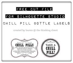 Better yet, and now for the real thing! Chill Pills Gag Gift Free Printable Labels The Thinking Closet Labels Printables Free Chill Pills Label Chill Pill