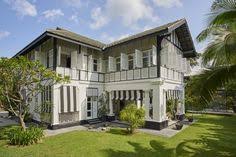 ken h khoo bought this two story black and white villa on cable road in central singapore for about 4 3 m house styles british colonial house singapore house