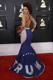 Joy Villa Arrives At The 59th Annual Grammy Awards In Los Angeles California U S February 12 2017 Reuters Mario An Trump Is My President Dresses Fashion
