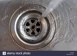 a plug hole in a domestic stainless