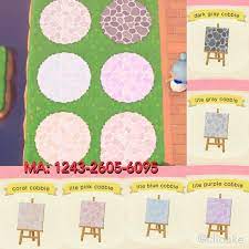 The path would make a great patio for a cafe, seating area, park, or spa. I Updated More Colors To The Cobblestone Paths I Made A Few Weeks Ago Transparency Works Best With Sand Animal Crossing Animal Crossing 3ds Animal Crossing Qr