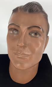 Sold at Auction: Wooden Andy Gump cut out “The Gumps”. Broken by foot .,  and Male Mannequin Head.