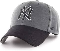 47 Brand New York Yankees Mvp Hat Cap Two Tone Charcoal Grey Black Hats For Men Baseball Cap Usa Cap