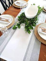 Gray White Farmhouse Table Runner Extra Wide Table Runner Etsy In 2021 Farmhouse Table Runners White Farmhouse Table Spring Table Runner