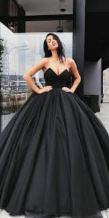 33 Beautiful Black Wedding Dresses That Will Strike Your Fancy Wedding Dresses Guide Black Wedding Gowns Ball Dresses Black Wedding Dresses