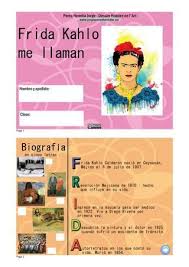 Español Biografia De Frida Kahlo Corta Frida Kahlo Me Llaman A1 A2 Espagnol Dossier Histoire Des Arts Biografia De Frida Kahlo Frida Kahlo Y Frida Khalo