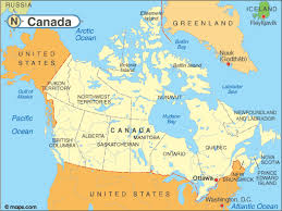 Cananda is bordered by the arctic ocean and the hudson bay to the north, the labrador sea and the atlantic. Canada Map Infoplease