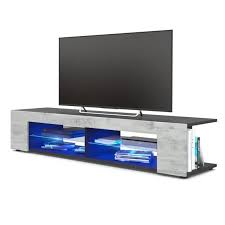 Shop with afterpay on eligible items. Buy Online 57 Inch Portable Detachable Tv Stand Two Unit Cabinet Console With Led Light Shelves For Living Room Us Shipping Alitools