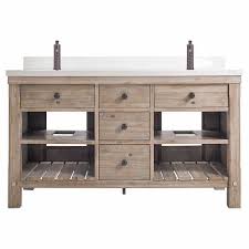 Elbe Rustic 60 Double Sink Vanity By Northridge Home Double Sink Vanity Vanity Sink Rustic Vanity