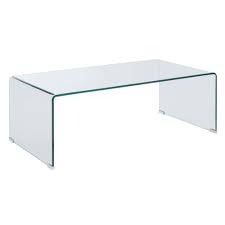 An exclusive range of luxurious curved glass coffee tables. Waterfall 47 In Modern Clear Glass Coffee Table Eurway