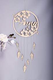 Orchids Personalised Wooden Dream Catcher Wall Hanging Wall Etsy In 2021 Wooden Dream Catcher Laser Engraved Ideas Dream Catcher