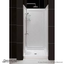 Lowes shower stalls sale, shower renovation used stalls lowes has shower stall with a beautiful shower kits for sale calgary on wayfair. Dreamline Qwall 5 White 2 Piece 32 In X 32 In X 77 In Alcove Shower Kit In The Alcove Shower Kits Department At Lowes Com