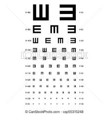 Eye Test Chart Vector E Chart Vision Exam Optometrist Check Medical Eye Diagnostic Sight Eyesight Ophthalmic Table For Visual Examination
