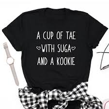 Hey guys, do you want a cup of tea with suga and kookie?? Grosshandel Das T Shirt Der Frauen Tae Suga Kookie Bts Kpop Agust D T Shirt Frauen Casual Eine Tasse Tee Min Yoongi Kpop Baumwoll T Shirt Plus Size Graphic Top Von Moiyystore