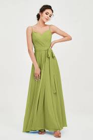 Spaghetti Straps Chiffon Floor-length Bridesmaid Dress