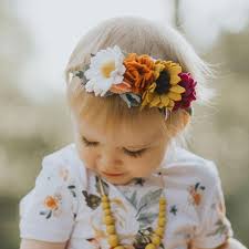 Sunflower Headband Sunflower Crown Felt Flower Crown Baby Etsy Flores De Feltro Tiara Para Bebe Como Fazer Laco