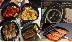 Dessini Double Sided Grill Pan Non Stick Pan Oil Free Fast Cooking Made In Italy Large Size 36cm Available In 40cm Non Stick Grill Pan Grilling Grill Pan