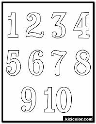 Numbers coloring page with few details for kids : Coloring Pages Numbers 1 10 11 Number Coloring Pages Printable Numbers Pinterest Free Print And Color Online