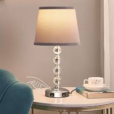 Touch table lamp sailstar 3 way dimmable lamp nightstand lamp with usb charing ports and outlet fabric lampshade silver metal base lamp for bedside bedrooms. Amazon Com Usb Touch Bedside Lamp Kakanuo 3 Way Dimmable Nightstand Decorative Lamp With Dual Fast Bedside Lamps With Usb Port Crystal Table Lamps Lamp Decor