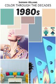 Color Through The Decades 1980s Sherwin Williams Vintage Colour Palette Interior Design History Color