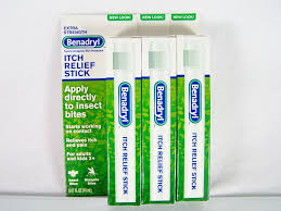 Benadryl Lot Set Of Three 3 Ct Itch Relief Sticks With Extra Strength Formula For Relieving Insect And Mosquito Bites In A T Itch Relief Benadryl Itch