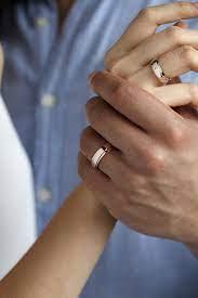 Matching Wedding Bands Made Of Two Colors Of Gold Couple Wedding Rings Couple Wedding Rings Classic Wedding Rings Matching Wedding Bands